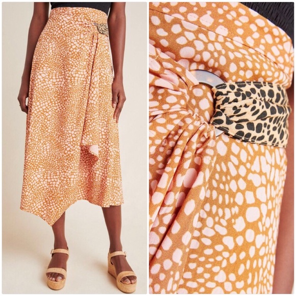 NWT ANTHROPOLOGIE MAEVE MINETTA MIDI SKIRT - Picture 4 of 9